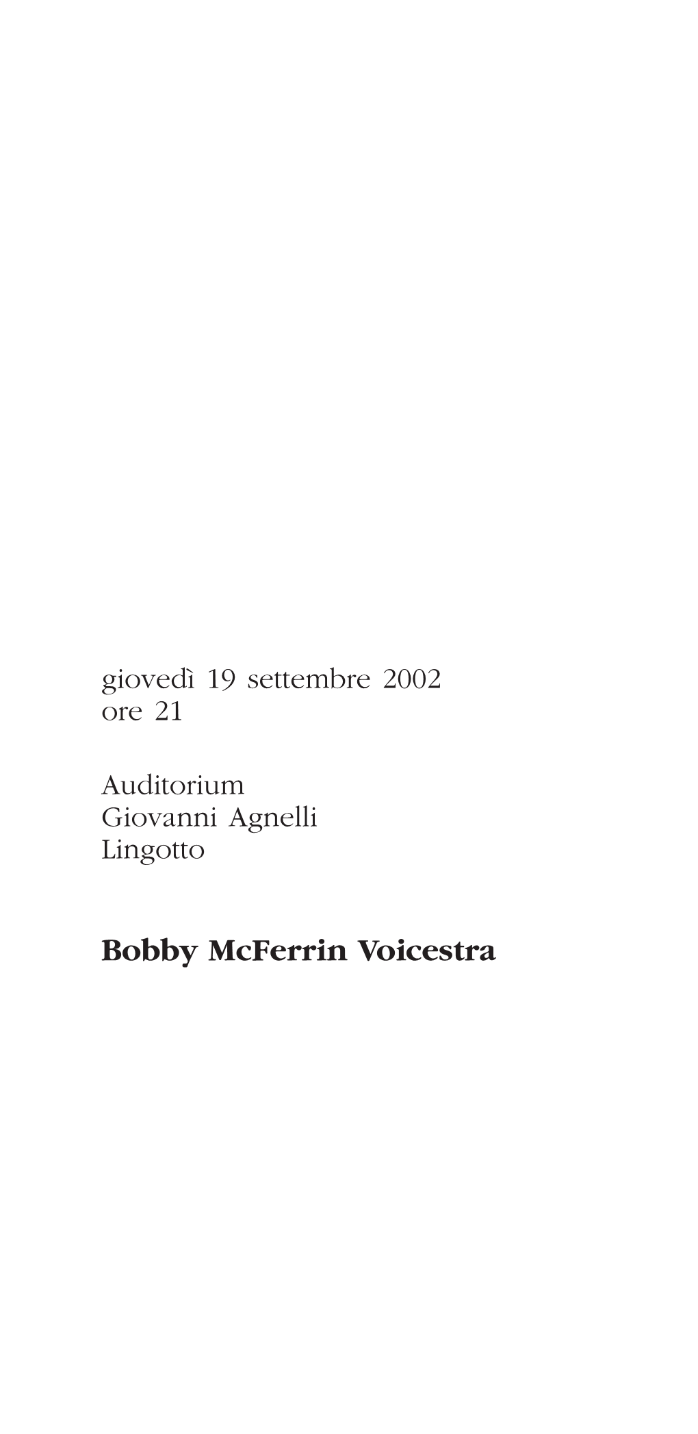 Bobby Mcferrin Voicestra Circlesongs