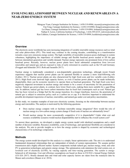 Evolving Relationship Between Nuclear and Renewables in a Near-Zero Energy System