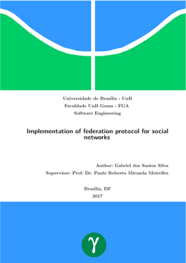 Implementation of Federation Protocol for Social Networks