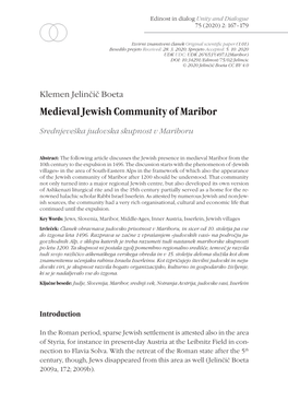 Medieval Jewish Community of Maribor