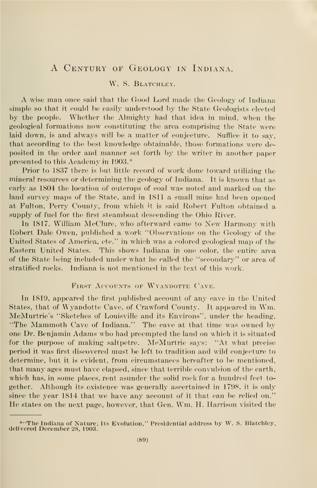 Proceedings of the Indiana Academy of Science