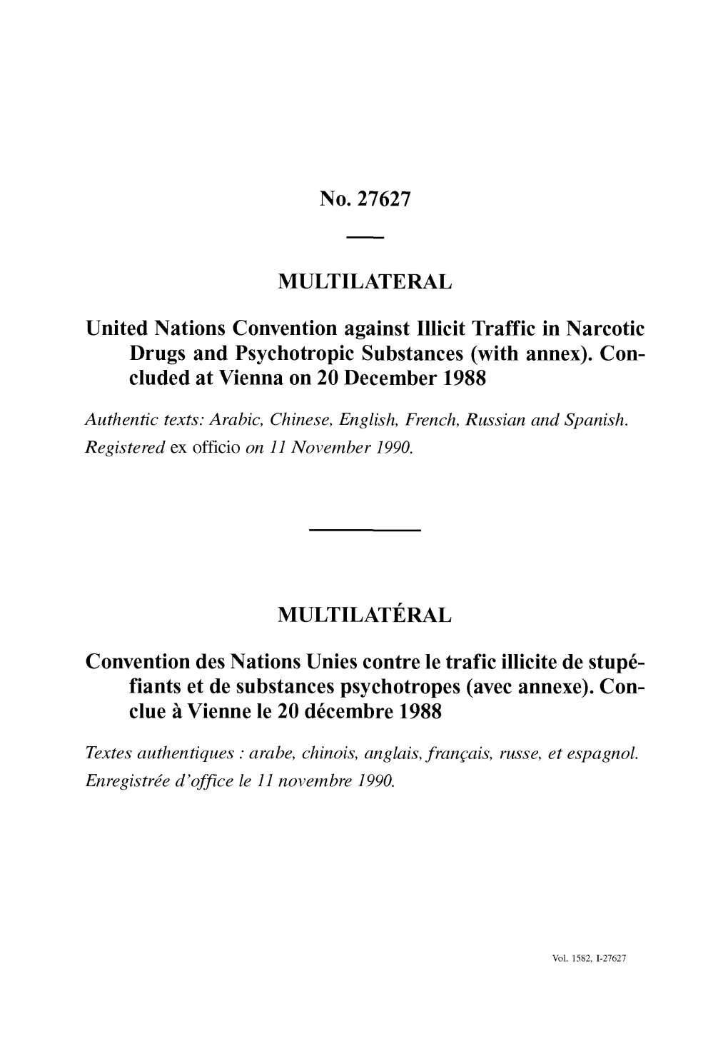 No. 27627 MULTILATERAL United