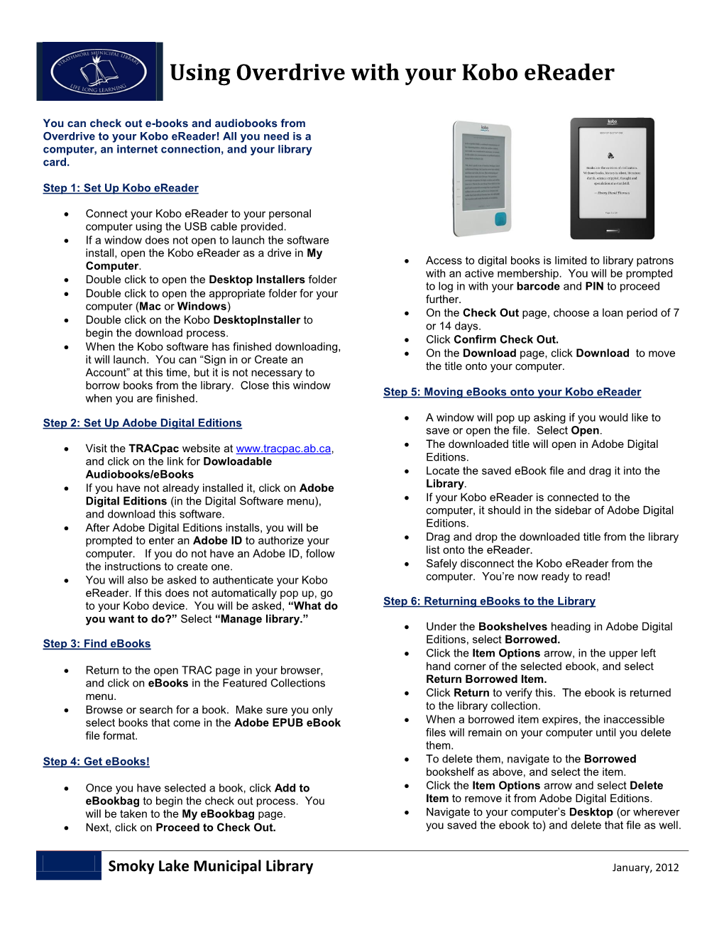 Kobo E-Reader Fact Sheet