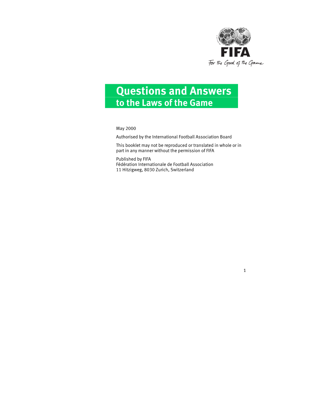 FIFA Questions and Answers