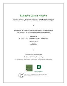 Palliative Care in Kosovo