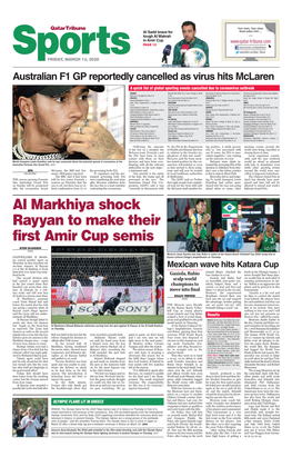 Al Markhiya Shock Rayyan to Make Their First Amir Cup Semis