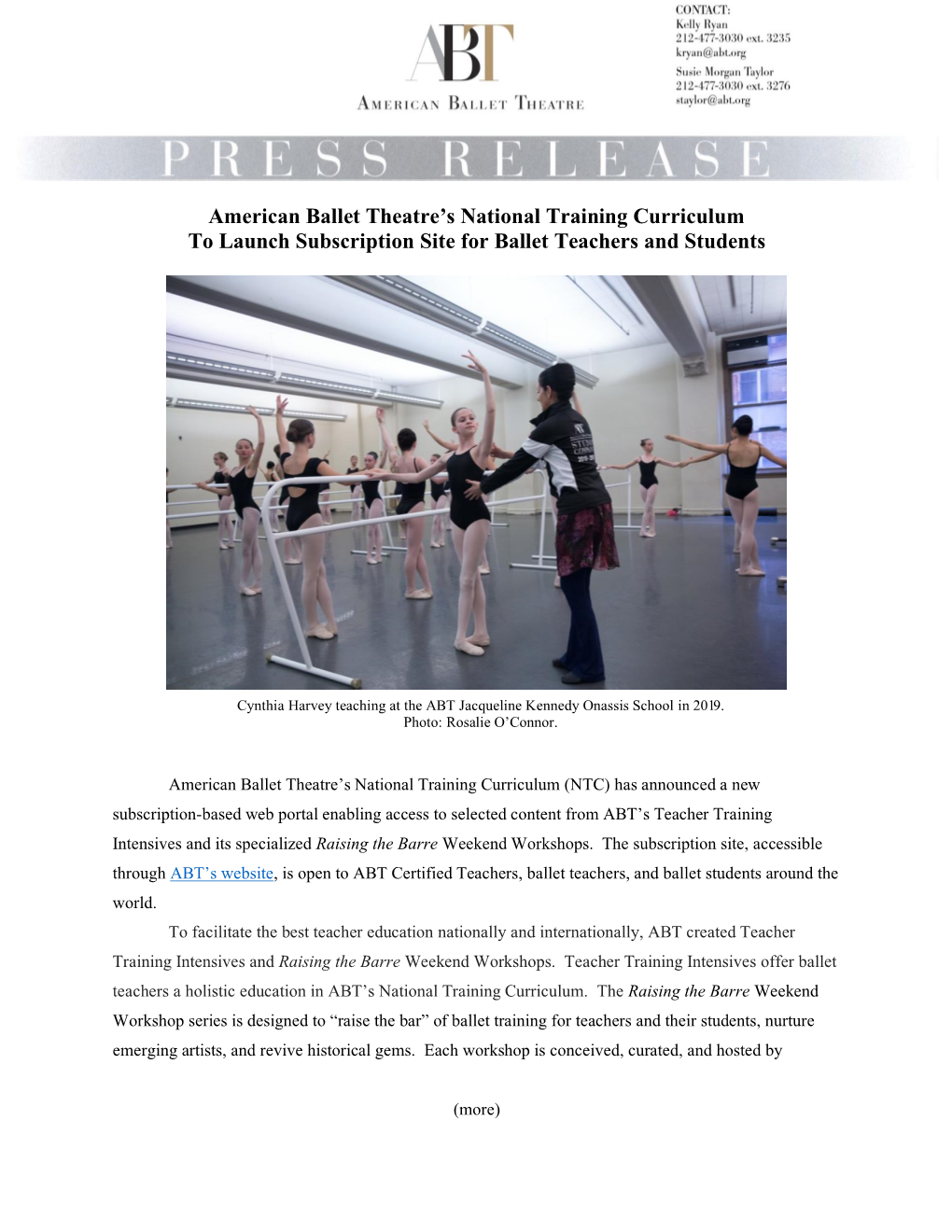 ABT National Training Curriculum Launches Subscription Site