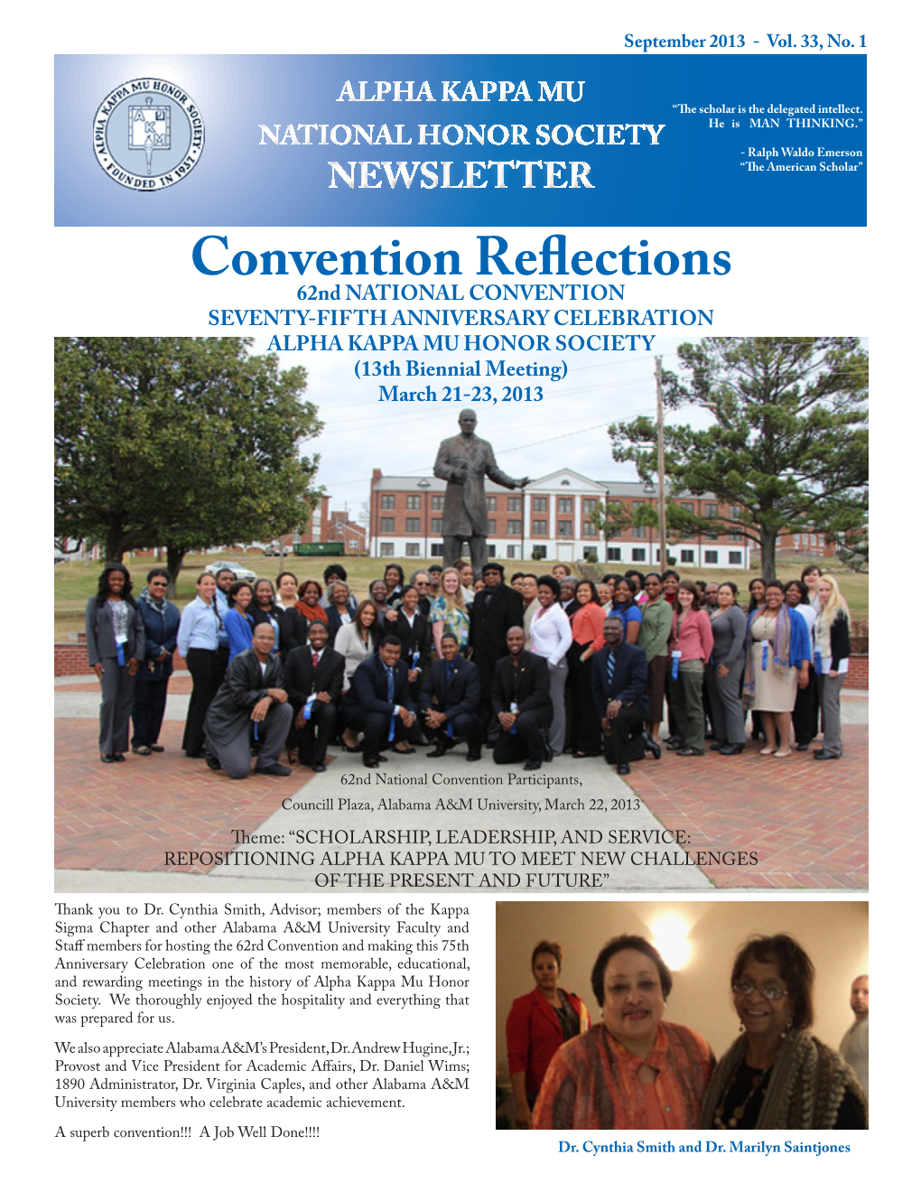 Alpha Kappa Mu Newsletter Vol. 33