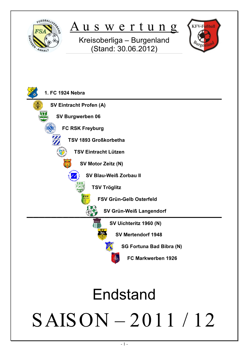 Saison – 2011 / 12