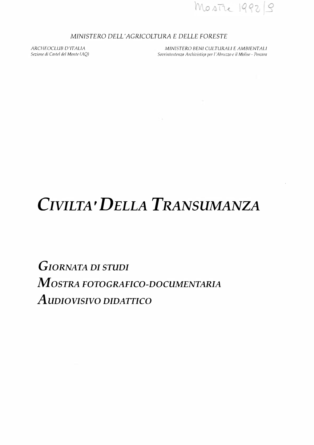 Civilta' Della Transumanza