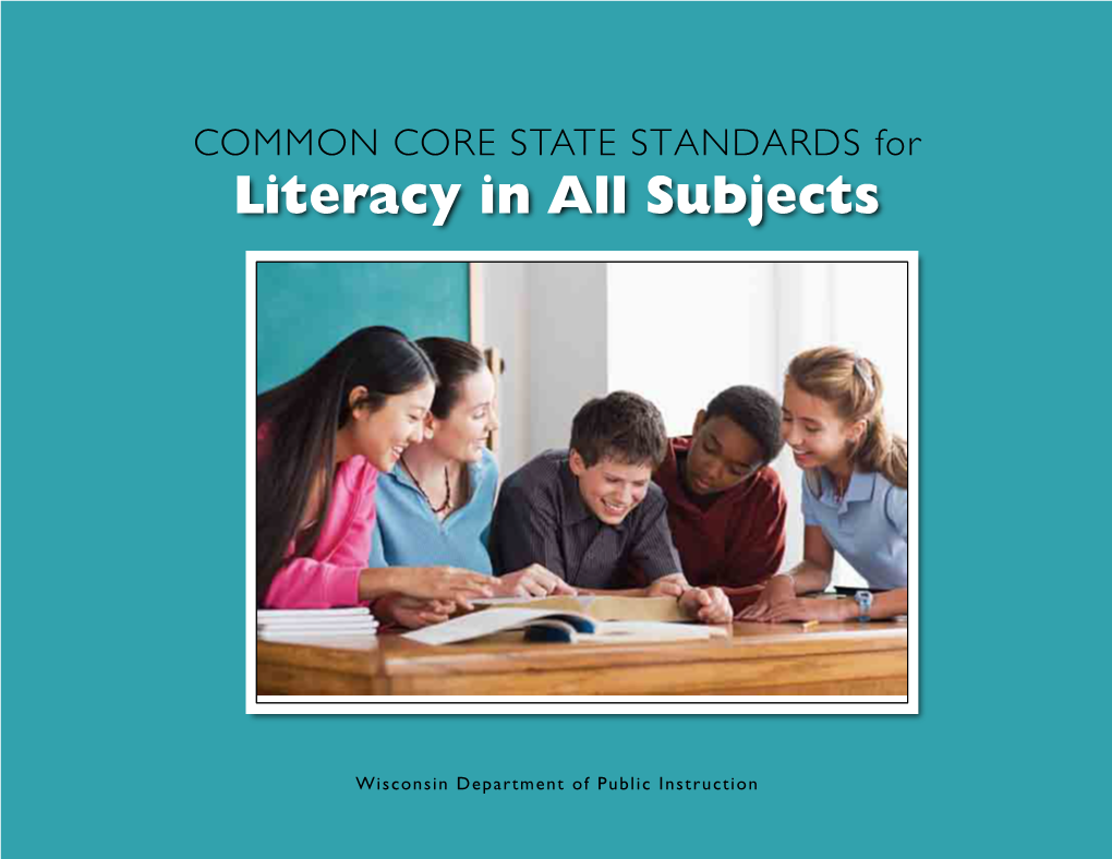 Common Core State Standards for Literacy in All Subjects