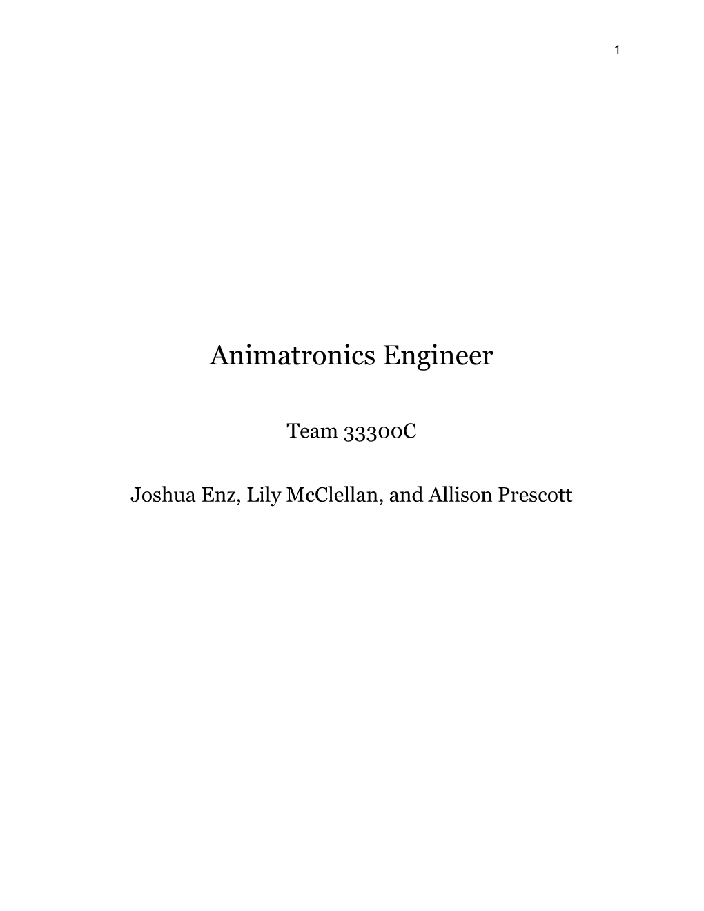 Animatronics Engineer STEM Career Readiness Essay (Pdf)