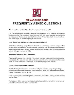Marching Band Faqs (For Website)