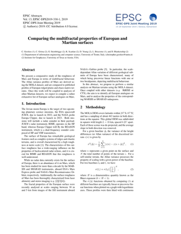 Comparing the Multifractal Properties of Europan and Martian Surfaces