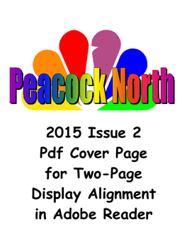 2015 Issue 2 Pdf Cover Page for Two-Page Display Alignment in Adobe Reader the Second Generation