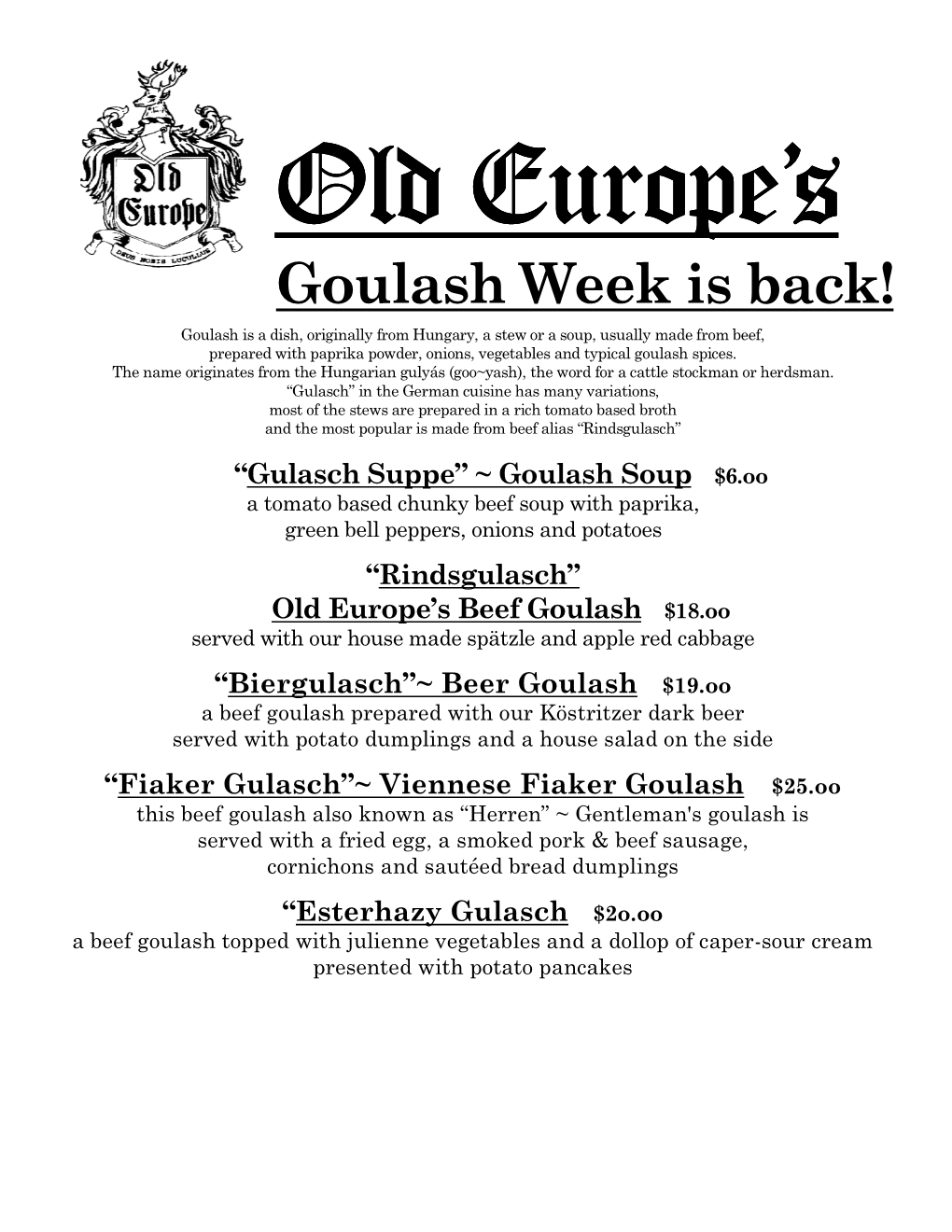 Goulash 2013 Website Menu