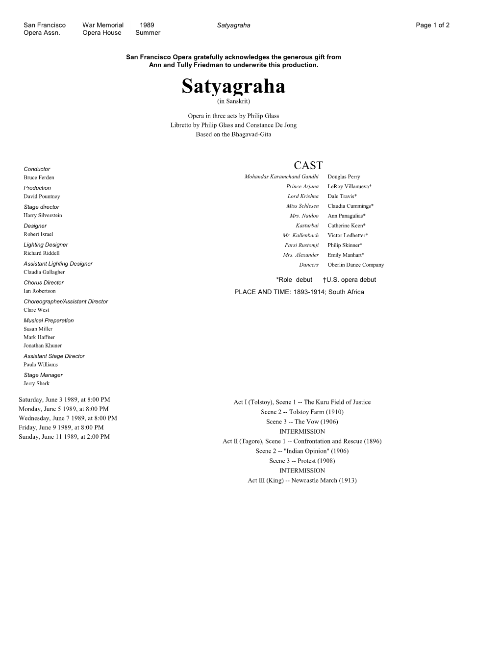 Satyagraha Page 1 of 2 Opera Assn