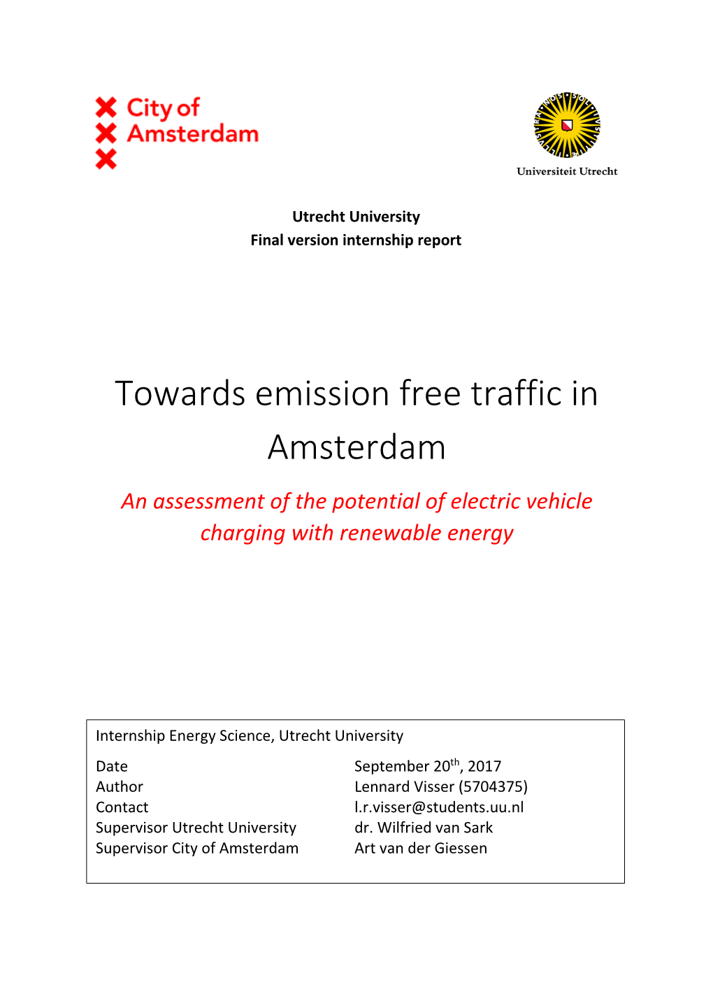 Sustainable Charging in Amsterdam