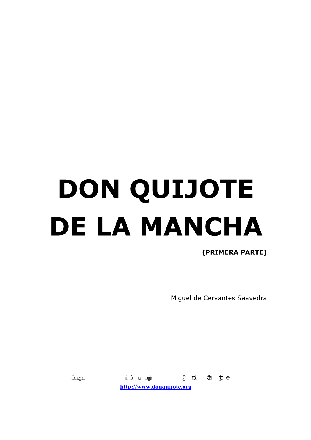 Don Quijote De La Mancha