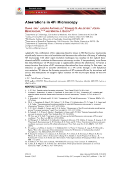 Aberrations in 4Pi Microscopy