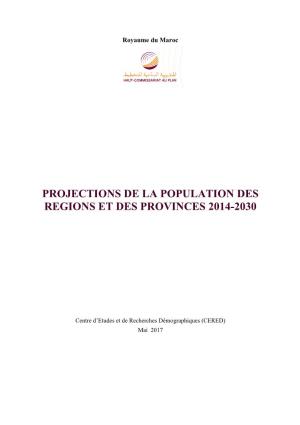 Projections De La Population Des Regions Et Des Provinces 2014-2030