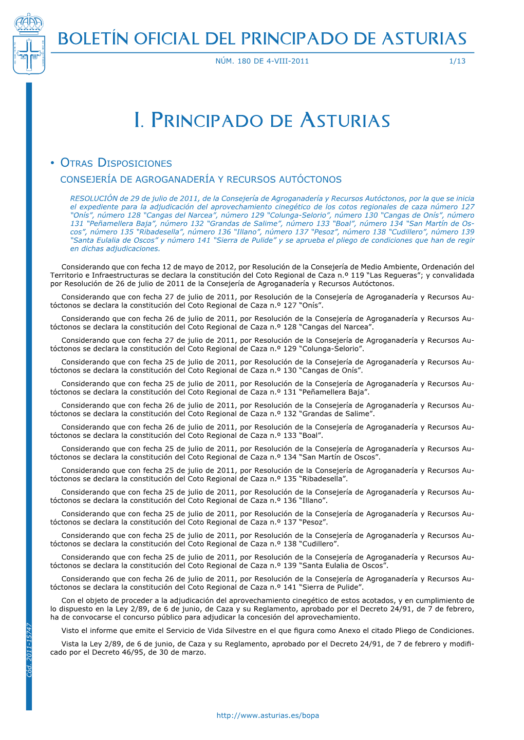 Boletín Oficial Del Principado De Asturias