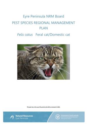 Eyre Peninsula Feral Cat Management Plan