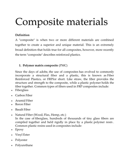 Composite Materials