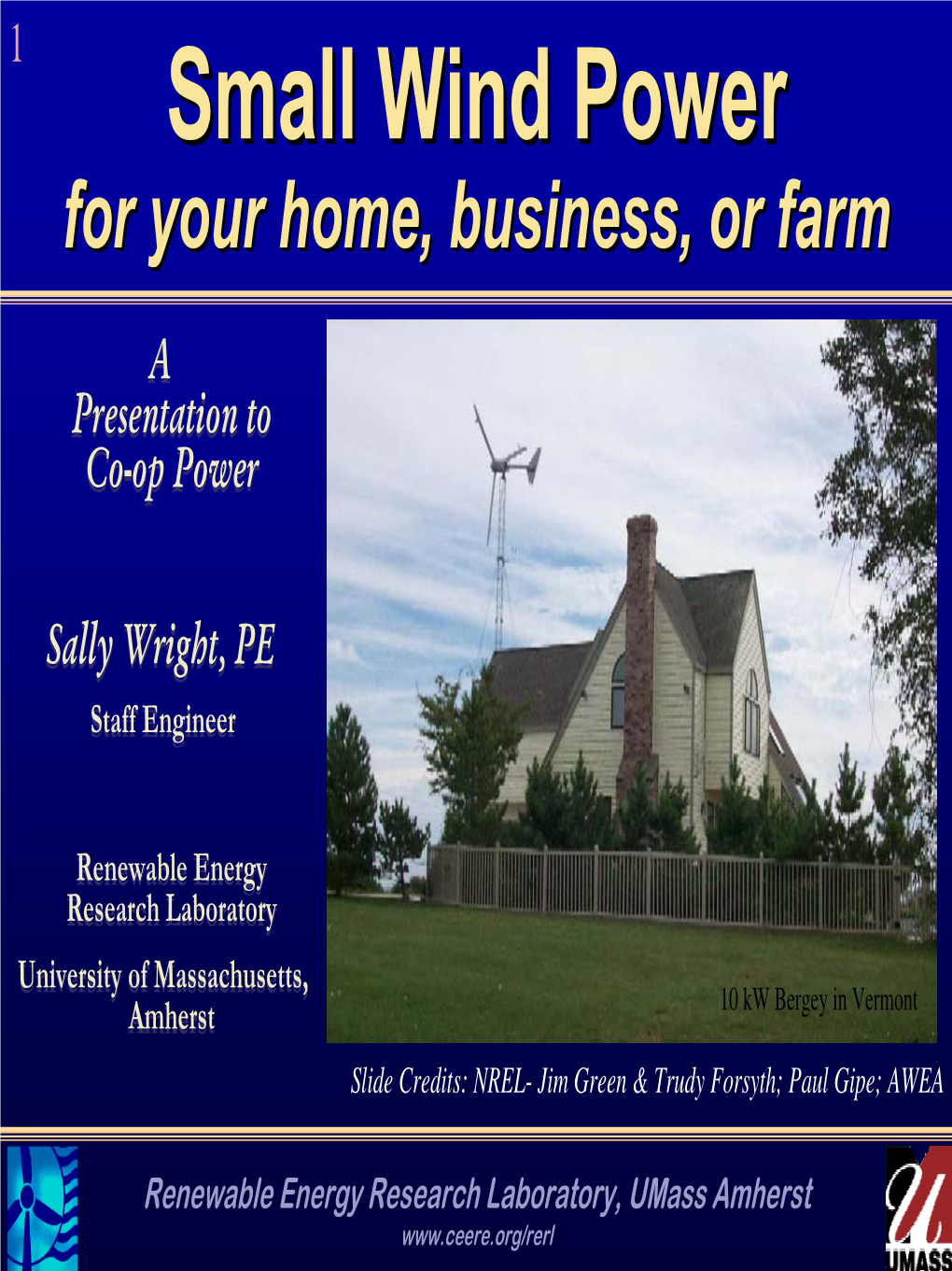 Small Wind Power Technology