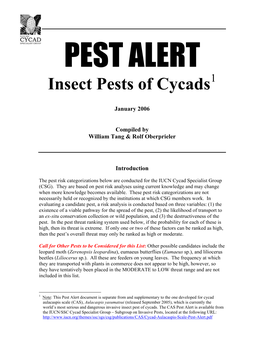 Insect Pests of Cycads1