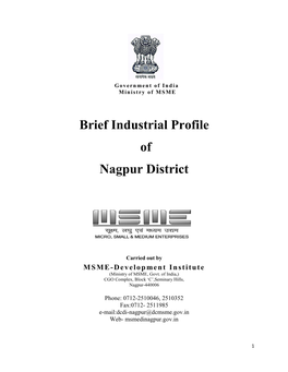 Brief Industrial Profile of Nagpur District