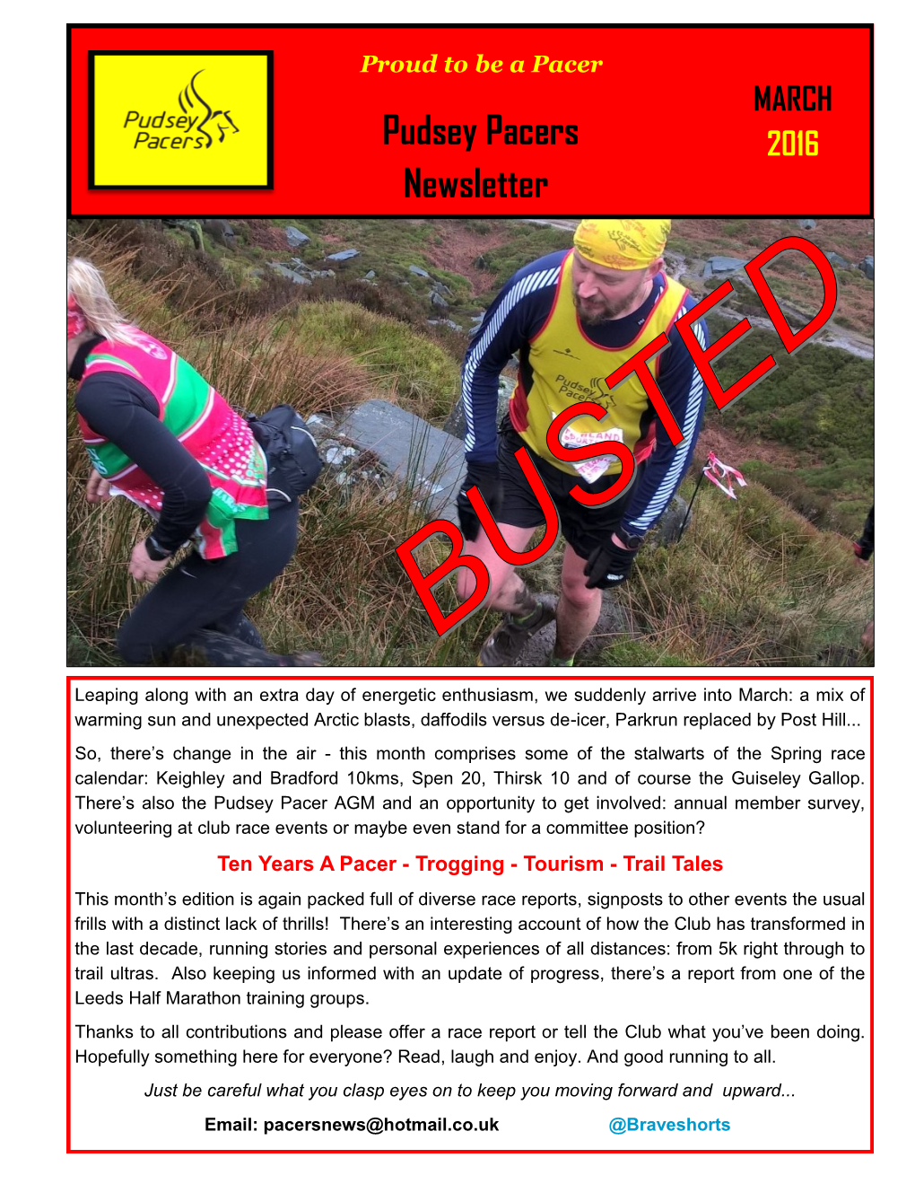 Pudsey Pacers Newsletter