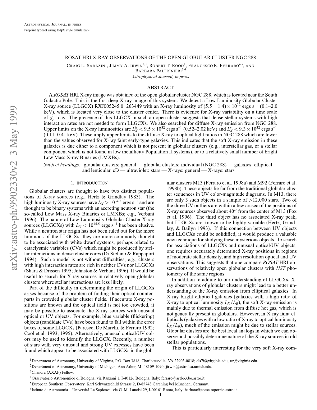 ROSAT HRI X-Ray Observations of the Open Globular Cluster NGC