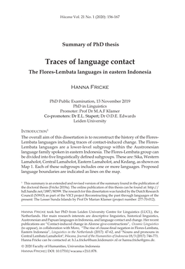 Traces of Language Contact 157