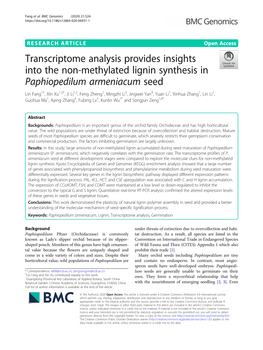 Transcriptome Analysis Provides Insights Into the Non-Methylated