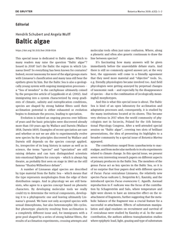 Baltic Algae Molecular Tools Often Just Raise Confusion