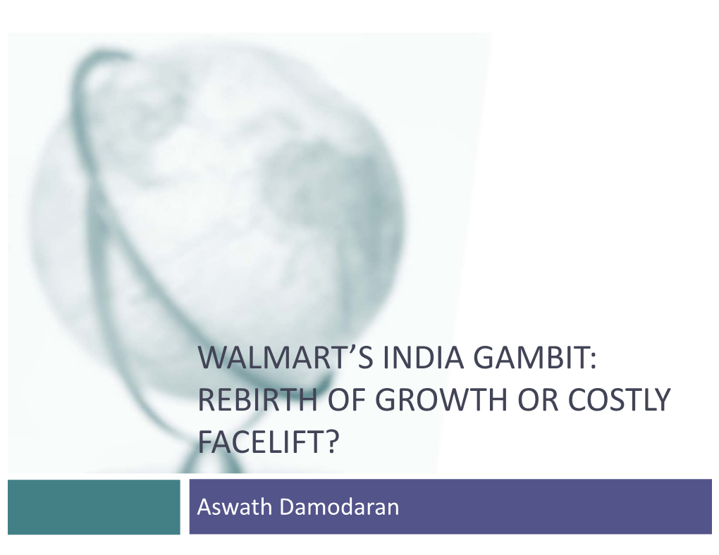 Walmart's India Gambit