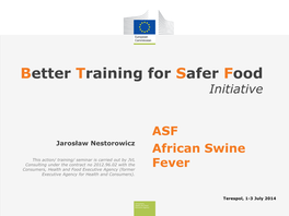 ASF African Swine Fever
