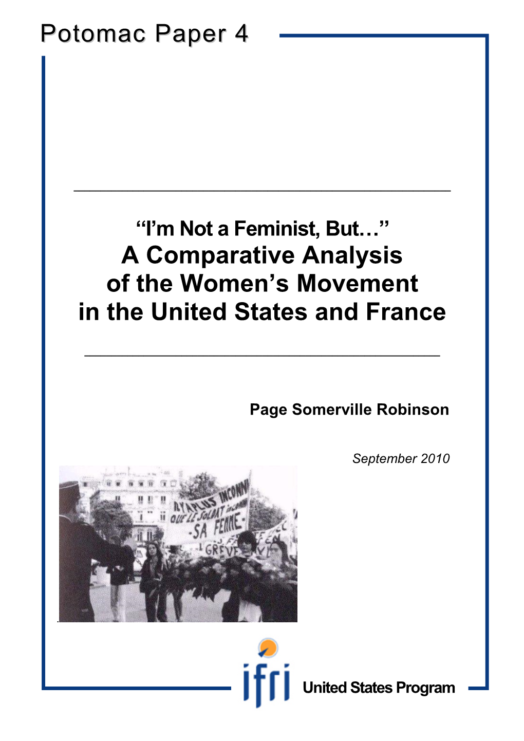 A Comparative Analysis of the Women's Movement in the United