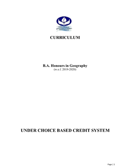 Under Choice Based Credit System