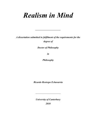 Scientific Realism, Physicalism, and the Status of Psychology