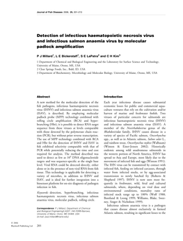 Detection of Infectious Haematopoietic Necrosis Virus and Infectious Salmon Anaemia Virus by Molecular Padlock Amplification