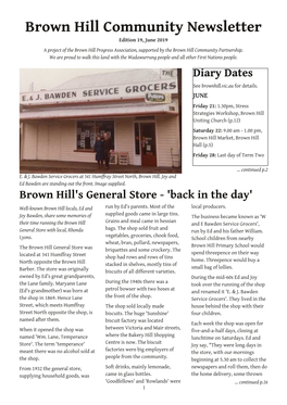 Edition 19, June 2019 a Project of the Brown Hill Progress Association, Supported by the Brown Hill Community Partnership