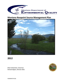 2012 Montana Nonpoint Source Management Plan – Table of Contents