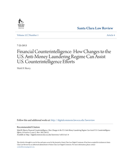 Financial Counterintelligence: How Changes to the U.S
