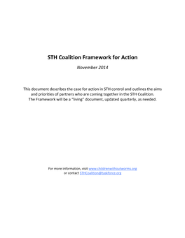STH Coalition Framework for Action