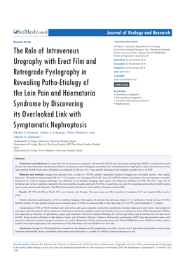 The Role of Intravenous Urography with Erect Film and Retrograde