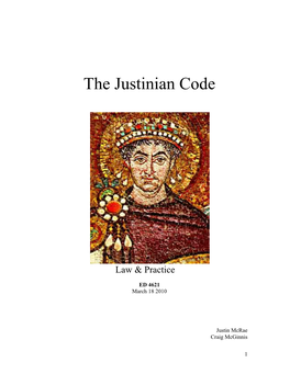 Justinian's Code and Byzantine