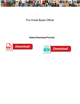 Fox Creek Bylaw Officer