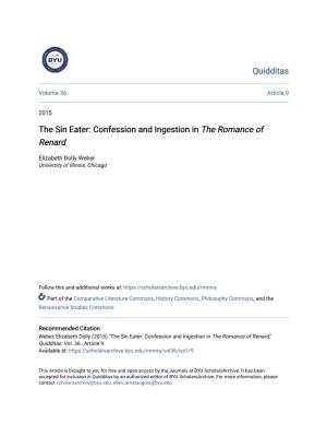 The Sin Eater: Confession and Ingestion in &lt;I&gt;The Romance Of